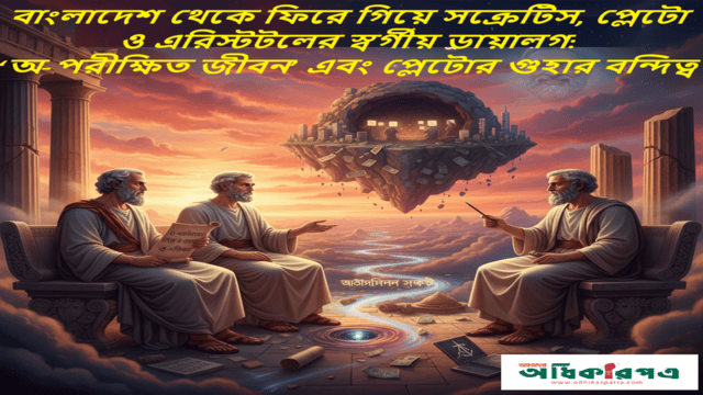 বাংলাদেশ থেকে ফিরে গিয়ে সক্রেটিস, প্লেটো ও এরিস্টটলের স্বর্গীয় ডায়ালগ: ‘অ-পরীক্ষিত জীবন’ এবং প্লেটোর গুহার বন্দিত্ব